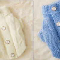 HKM-0107069 Striped Knitted Dog Cardigan Sweater in Various Colors and Patterns