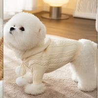 HKM-0107069 Striped Knitted Dog Cardigan Sweater in Various Colors and Patterns