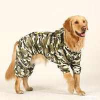 HKM-0107453 Four-Legged Dog Raincoat with Fluorescent Strips - Camouflage, Sizes 3XL to 7XL