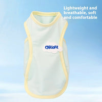 HKM-0108349 Pet Anti-Lint Summer Vest in Grass Green and Taro Purple for Cats - Lightweight & Comfortable