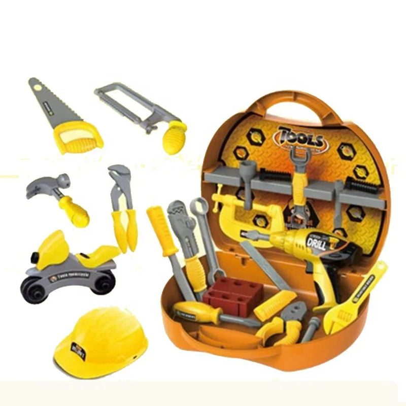HKM-010835 Kids Handheld Tool Set for Ages 2-7, Electronic Plastic Toy Tool Set