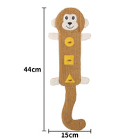HKM-0108733 Durable Bite-Resistant Plush Dog Toy with Squeaker and Treat Pockets for Puppies