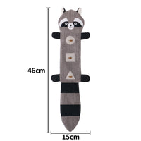 HKM-0108733 Durable Bite-Resistant Plush Dog Toy with Squeaker and Treat Pockets for Puppies