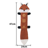 HKM-0108733 Durable Bite-Resistant Plush Dog Toy with Squeaker and Treat Pockets for Puppies