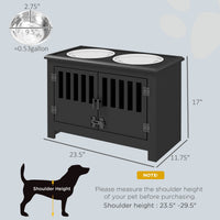 HKM-0109245 Dog Food Storage Cabinet with Bowls and Raised Feeding Station for Large Dogs