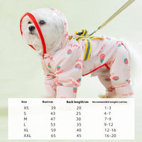HKM-0109629 Polka Dot Bear Dog Poncho - White Polyester Taffeta, Stylish and Comfortable