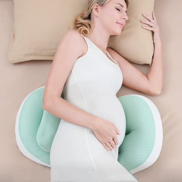 HKM-010963 U-Shaped Pregnancy Pillow with Auxiliary Pillow – Portable Support for Comfort During Sleep