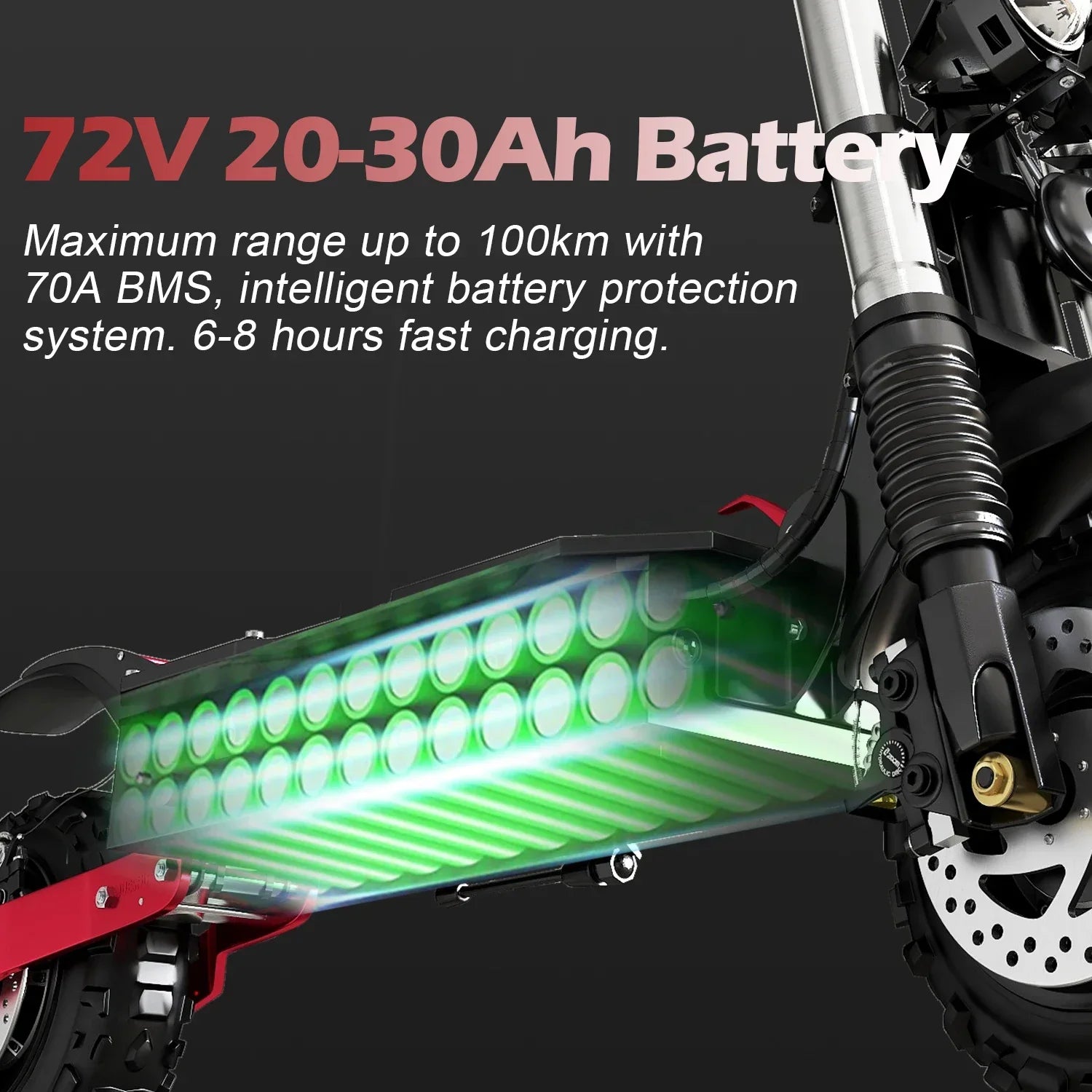 HKM-011027 6000W Dual Motor Foldable Electric Scooter with Seat, Off-Road Capability, 100km Range, Max Speed 85km/h