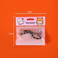 HKM-0111037 Velvet Halloween Pet Collar with Monochrome Dripping Bat and Metal Pumpkin, Ghost, Spider Accessories