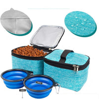 HKM-0111293 Pet Travel Lunch Storage Bag with Multiple Pockets - Foldable and Portable Design for Snacks and Toys