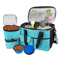 HKM-0111293 Pet Travel Lunch Storage Bag with Multiple Pockets - Foldable and Portable Design for Snacks and Toys