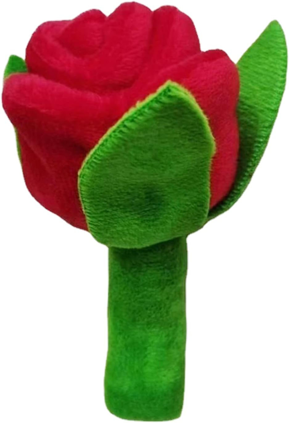HKM-0112317 Chew-Resistant Plush Rose Dog Toy with Squeaker for Small Dogs and Puppies