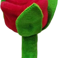 HKM-0112317 Chew-Resistant Plush Rose Dog Toy with Squeaker for Small Dogs and Puppies