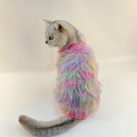 HKM-0112829 Segment Color Wool Sweater Cardigan for Pets in Sizes XS to XXL