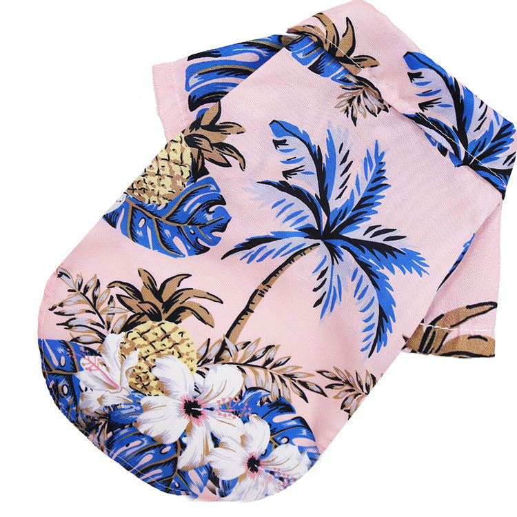 HKM-0113213 Hawaiian Style Pineapple Shirt for Small & Medium Dogs - Spring & Summer Pet Apparel