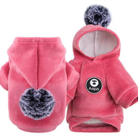 HKM-0114493 Fleece Hooded Coat for Small to Medium Dogs and Cats - Cozy Winter Pajamas for Chihuahuas and Kitties