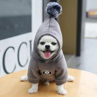 HKM-0114493 Fleece Hooded Coat for Small to Medium Dogs and Cats - Cozy Winter Pajamas for Chihuahuas and Kitties