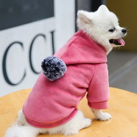 HKM-0114493 Fleece Hooded Coat for Small to Medium Dogs and Cats - Cozy Winter Pajamas for Chihuahuas and Kitties