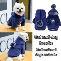 HKM-0114493 Fleece Hooded Coat for Small to Medium Dogs and Cats - Cozy Winter Pajamas for Chihuahuas and Kitties