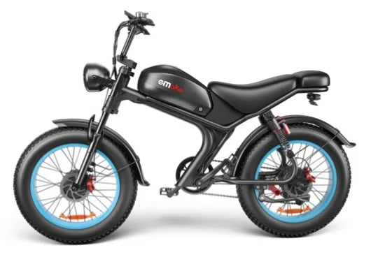 HKM-011475 Dual Motor Off-Road Electric Bike 48V C93 1000W Rear Hub 7-Speed 20" Fat Tire with Integrated Battery