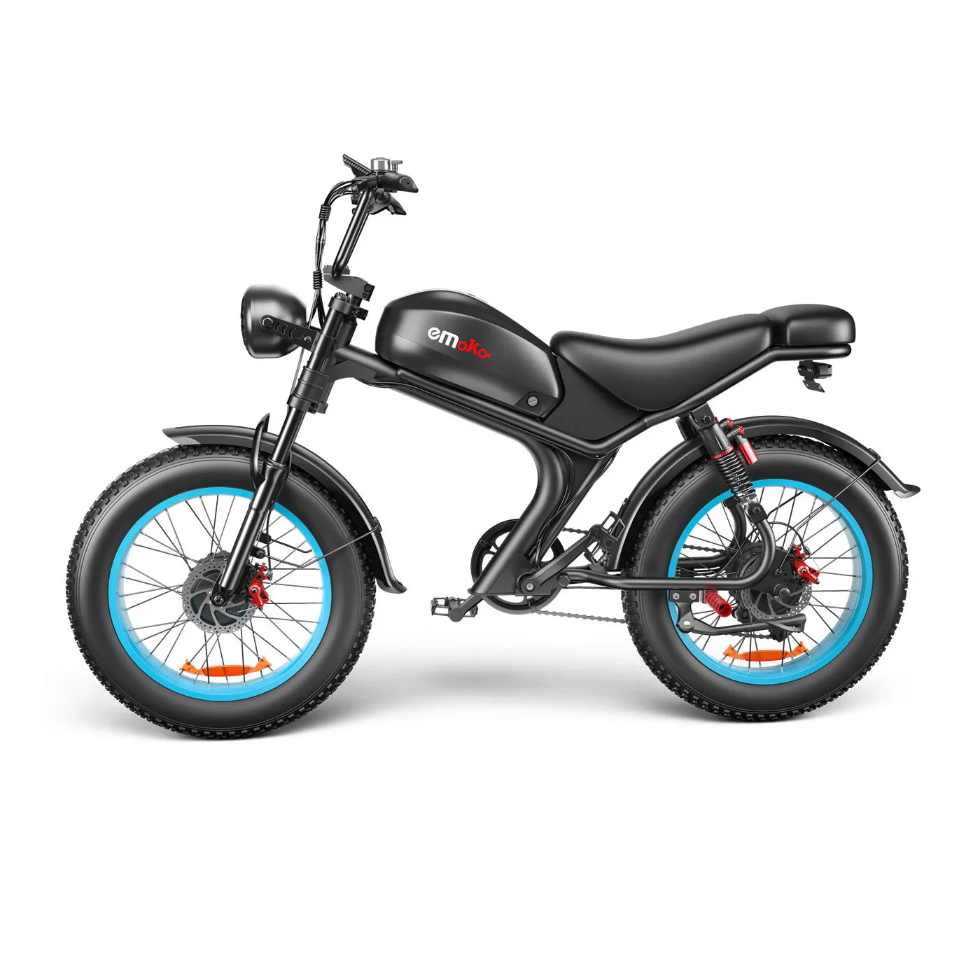 HKM-011475 Dual Motor Off-Road Electric Bike 48V C93 1000W Rear Hub 7-Speed 20" Fat Tire with Integrated Battery