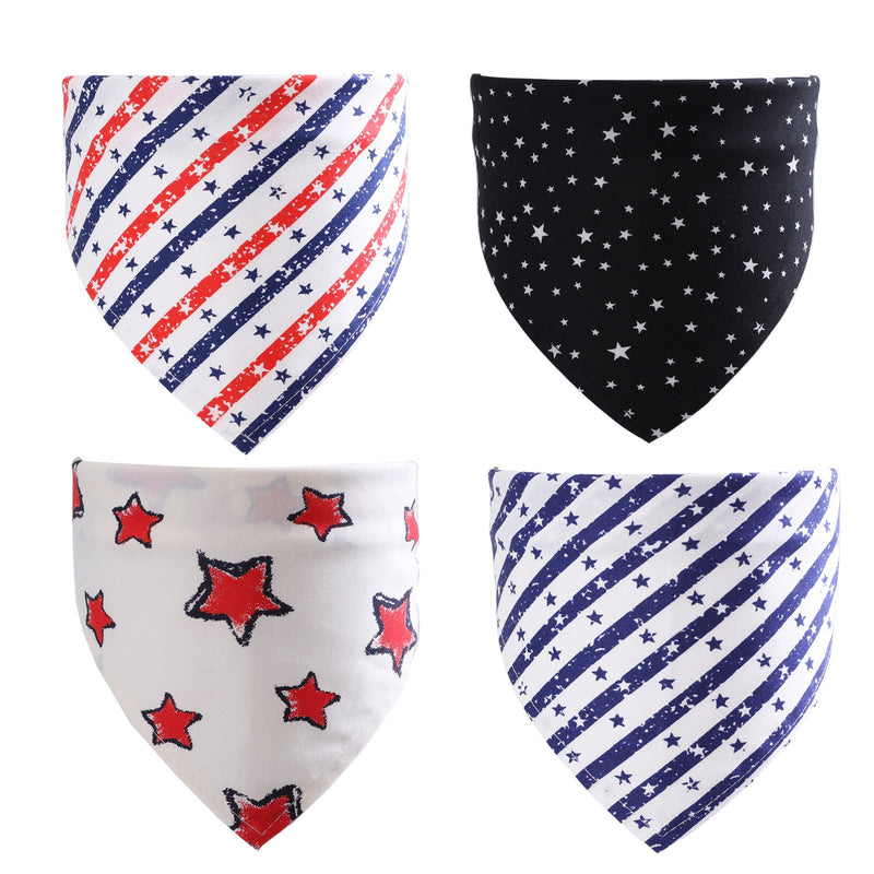 HKM-011475 Pet Cotton Triangle Scarf for Cats and Dogs - 43x63cm, Adjustable Neck Size 20-45cm, Four Seasons Accessory