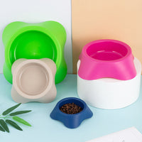 HKM-0115005 Non-slip Pet Bowl for Cats and Dogs - Fluorescent Green, Glitter, Dark Blue, Light Gray - Multiple Sizes Available