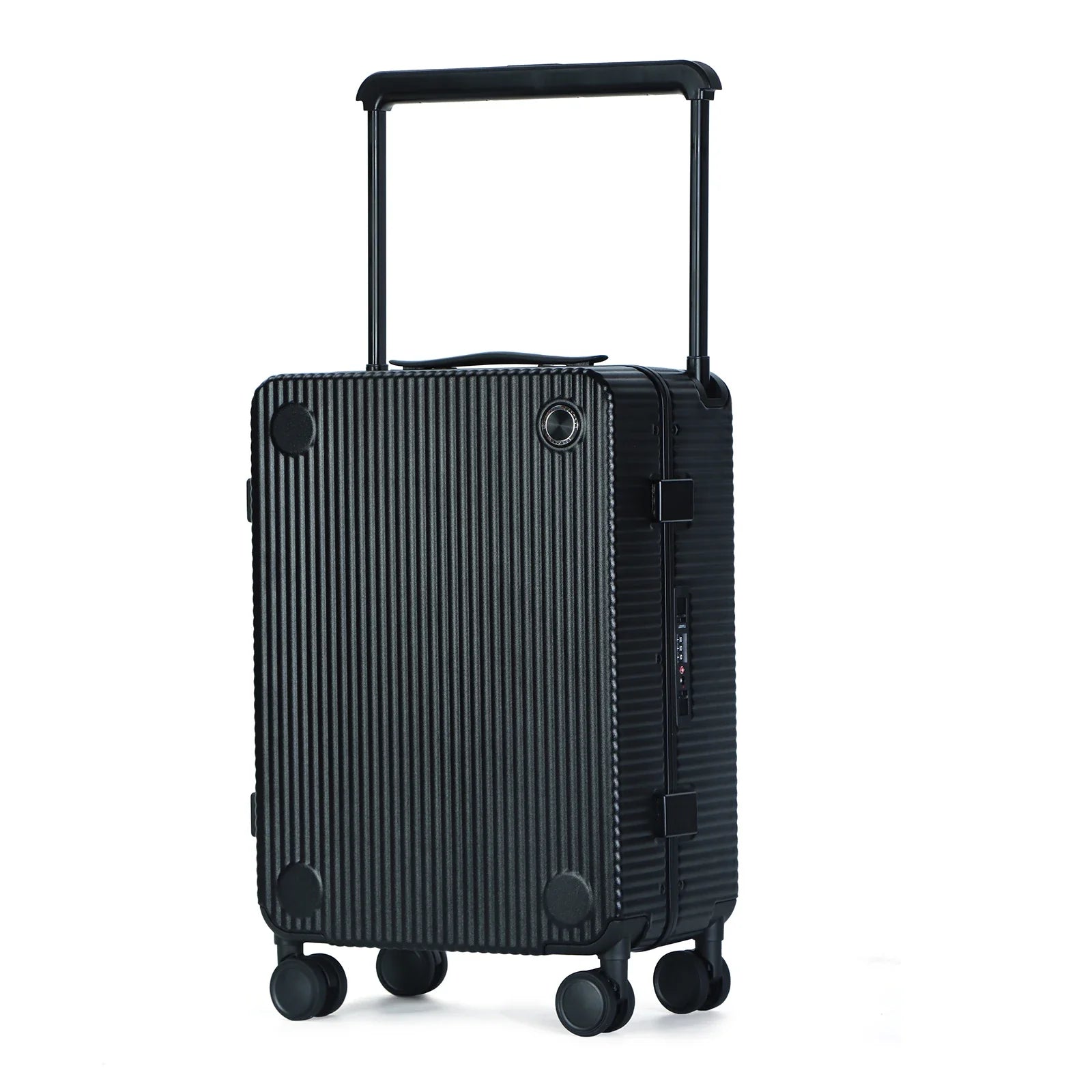 HKM-011539 Durable Hard Shell Aluminium Travel Trolley Case with Wide Handle