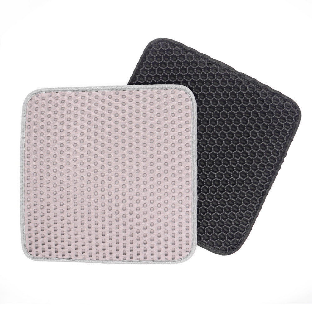 HKM-0116669 EVA Cat Litter Mat Double Layer Design for Anti-Splash and Easy Cleaning - Multiple Sizes Available