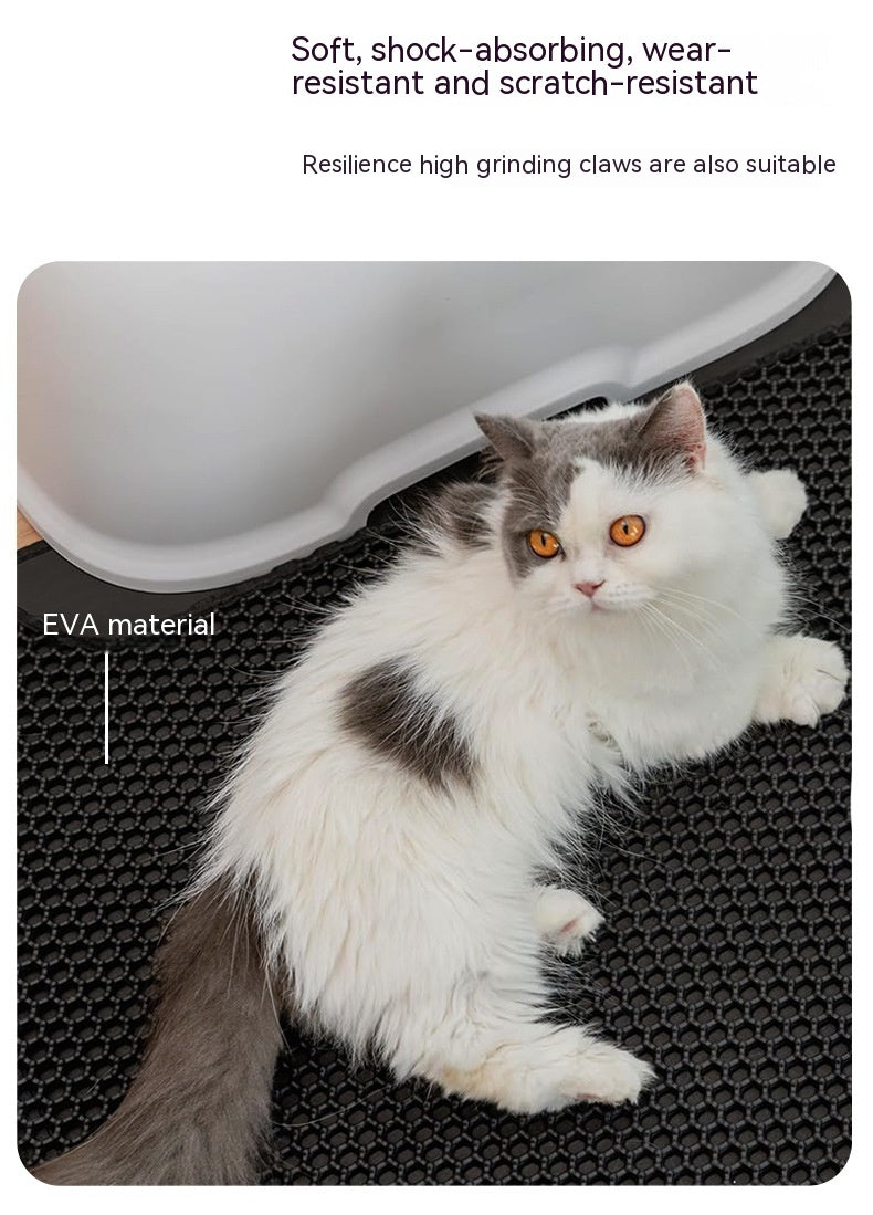 HKM-0116669 EVA Cat Litter Mat Double Layer Design for Anti-Splash and Easy Cleaning - Multiple Sizes Available