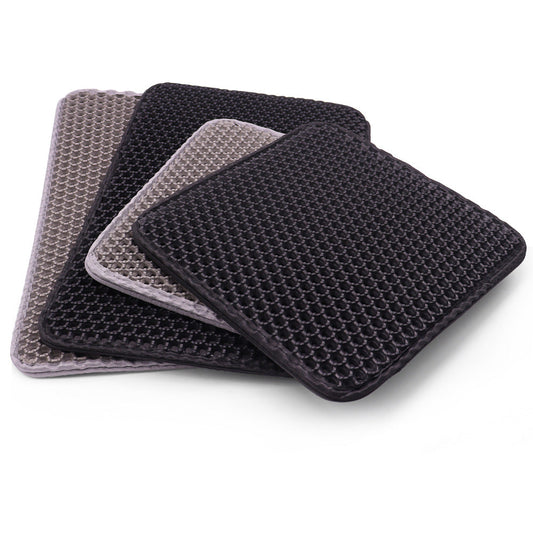 HKM-0116669 EVA Cat Litter Mat Double Layer Design for Anti-Splash and Easy Cleaning - Multiple Sizes Available