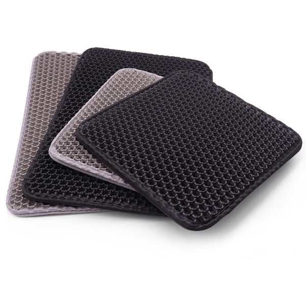 HKM-0116669 EVA Cat Litter Mat Double Layer Design for Anti-Splash and Easy Cleaning - Multiple Sizes Available