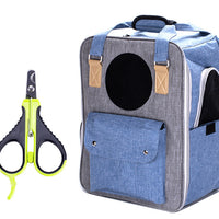HKM-0117053 Breathable Canvas Backpack for Pets – Large Capacity & Versatile for Outdoor Use