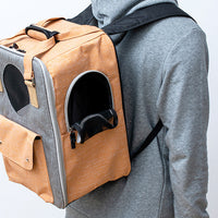 HKM-0117053 Breathable Canvas Backpack for Pets – Large Capacity & Versatile for Outdoor Use