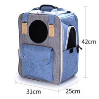 HKM-0117053 Breathable Canvas Backpack for Pets – Large Capacity & Versatile for Outdoor Use