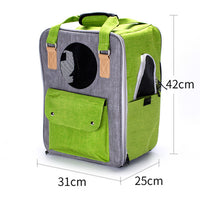 HKM-0117053 Breathable Canvas Backpack for Pets – Large Capacity & Versatile for Outdoor Use