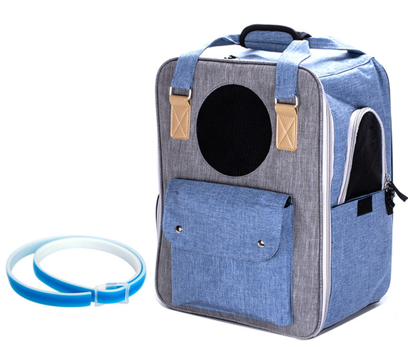 HKM-0117053 Breathable Canvas Backpack for Pets – Large Capacity & Versatile for Outdoor Use