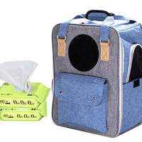 HKM-0117053 Breathable Canvas Backpack for Pets – Large Capacity & Versatile for Outdoor Use