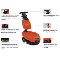 HKM-011731 Automatic Electric Floor Tile Scrubber with Long Battery Life and Fine Copper Motor, DC 12V