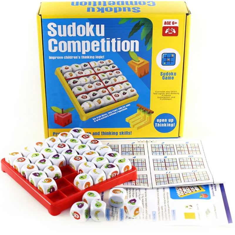 HKM-011731 Intelligent Fruits Sudoku Educational Board Game for Parent-Child Interaction, Ages 3+