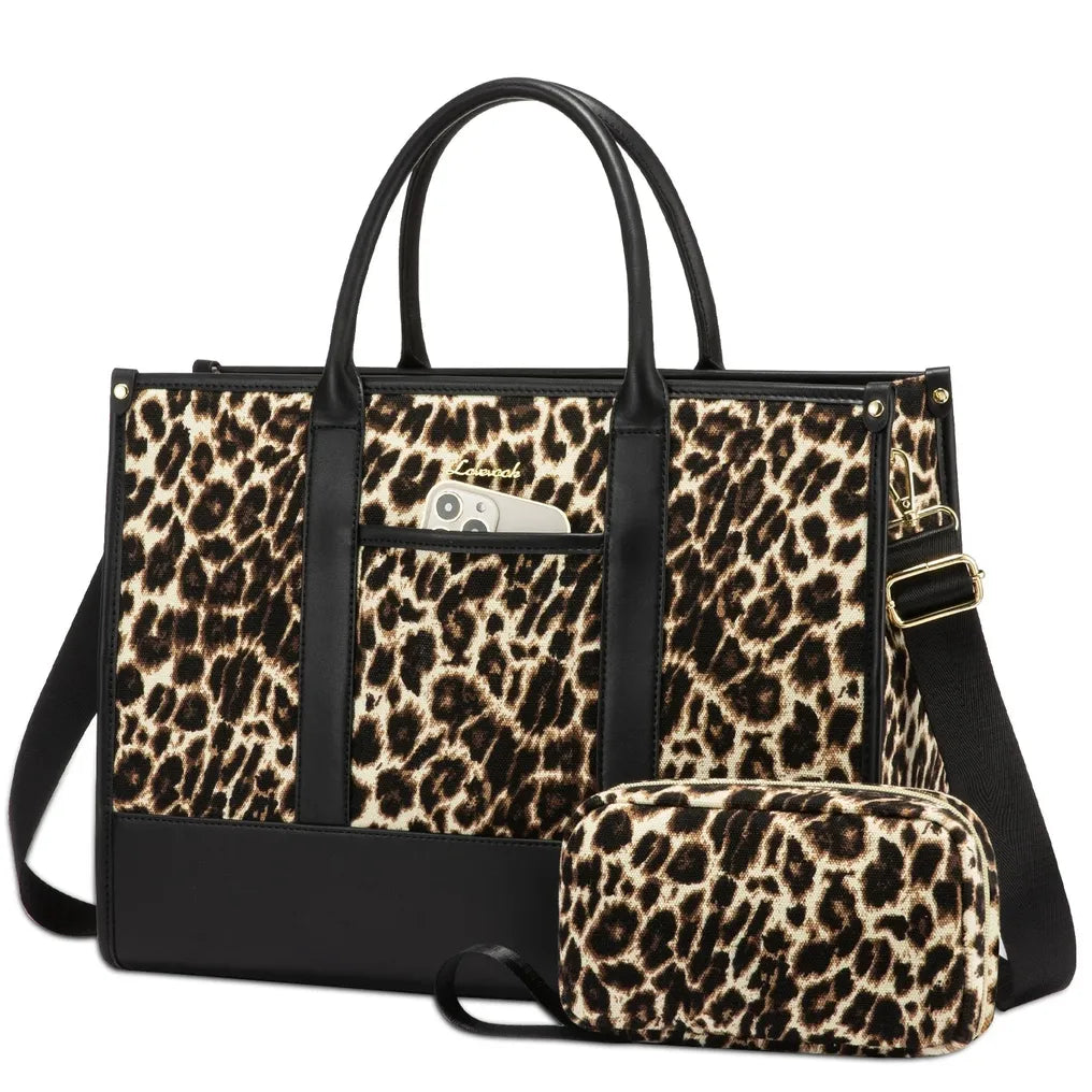 HKM-011859 Stylish Waterproof Laptop Briefcase with Handbag for 15.6-inch Computers - Versatile Work Bag Set
