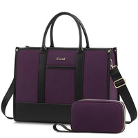 HKM-011859 Stylish Waterproof Laptop Briefcase with Handbag for 15.6-inch Computers - Versatile Work Bag Set