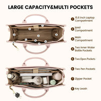 HKM-011859 Stylish Waterproof Laptop Briefcase with Handbag for 15.6-inch Computers - Versatile Work Bag Set