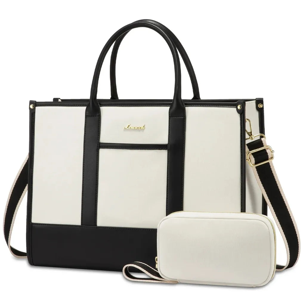 HKM-011859 Stylish Waterproof Laptop Briefcase with Handbag for 15.6-inch Computers - Versatile Work Bag Set