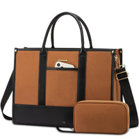 HKM-011859 Stylish Waterproof Laptop Briefcase with Handbag for 15.6-inch Computers - Versatile Work Bag Set