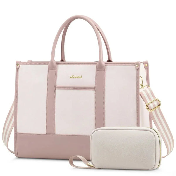 HKM-011859 Stylish Waterproof Laptop Briefcase with Handbag for 15.6-inch Computers - Versatile Work Bag Set