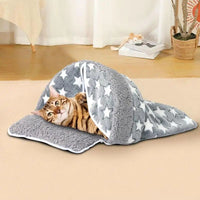 HKM-0118845 Cozy Arch-Shaped Cat Sleeping Bag for Snuggling and Burrowing, Washable Cat Bed Tent