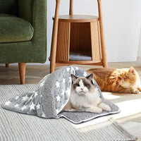HKM-0118845 Cozy Arch-Shaped Cat Sleeping Bag for Snuggling and Burrowing, Washable Cat Bed Tent