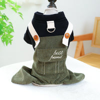 HKM-0119229 Corduroy Pet Clothes for Dogs and Cats - XS to XL Sizes Available, Comfortable Polyester Fabric
