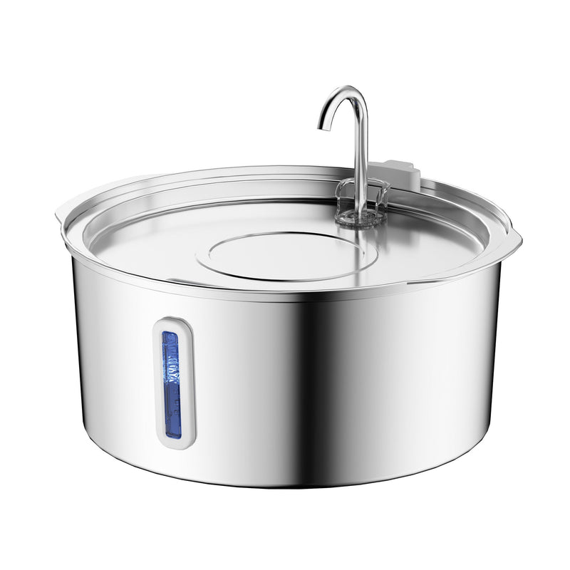 HKM-011923 7L Pet Mouth Wet-proof Stainless Steel Large Capacity Floating Bowl Pet Bowl